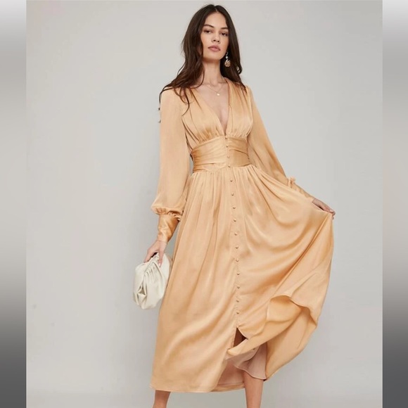 SHEIN Dresses & Skirts - Shein Motf Premium Empire Waist Flowy Dress Size M